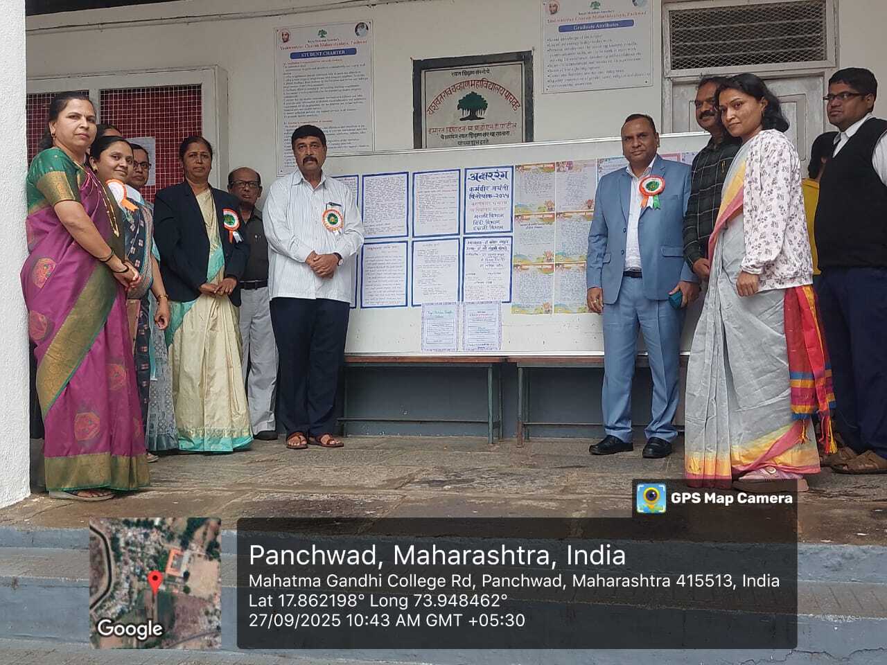 n the occasion of Karmaveer Bhaurao Patil birth anniversary dept of English organized Wall paper activity on Dt.  30th Sept.2025
